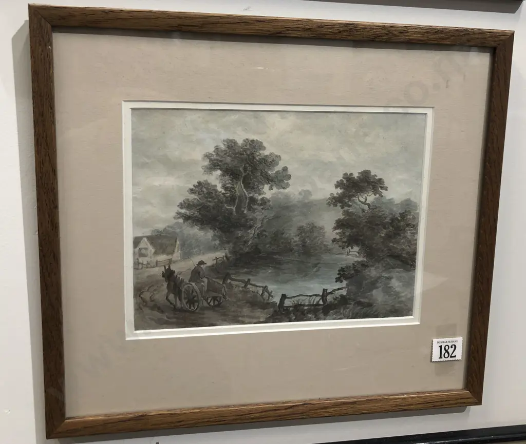 C19th Watercolour Rural Scene Image 1++