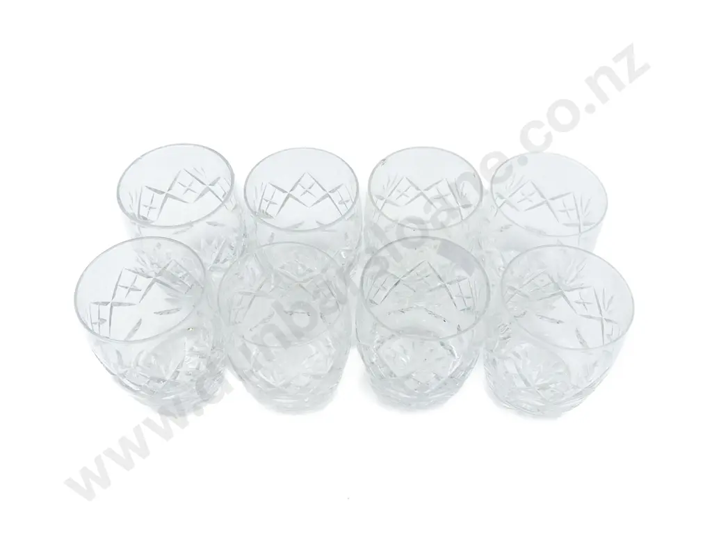 Eight Webb & Corbett Crystal Tumblers Image 1++