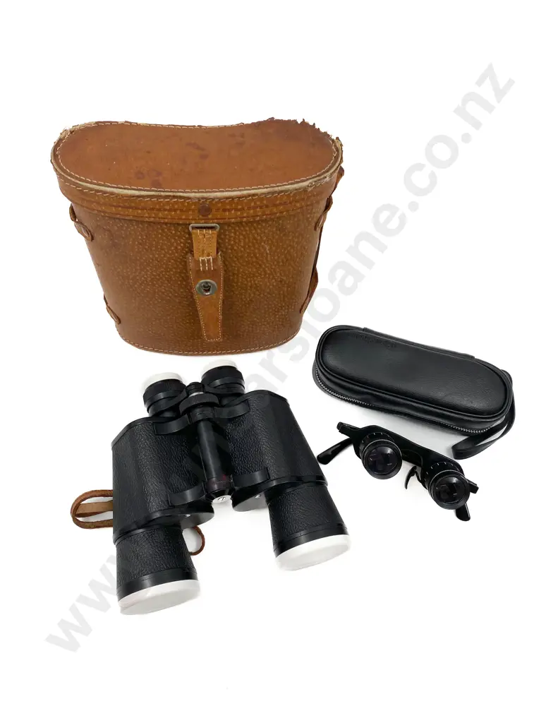 Boxed Carton Binocular Glasses Together With Cased Binoculars Image 1++