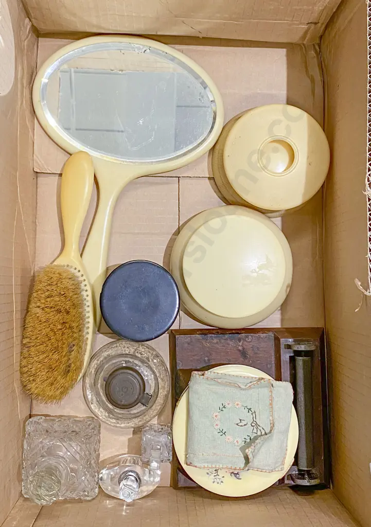 Box of Assorted Including Vanity Set etc Image 1++