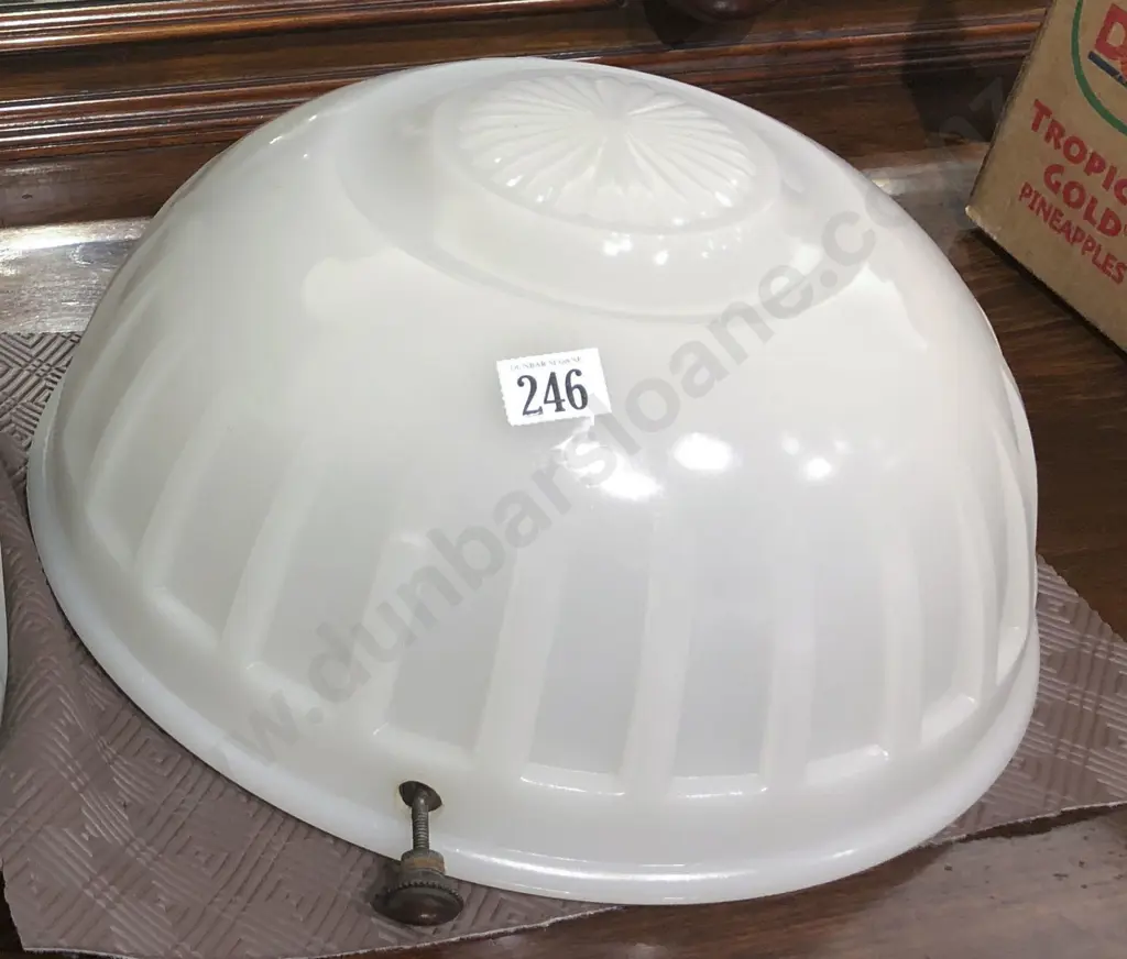 Vintage Opaque Glass Ceiling Light Shade Image 1++