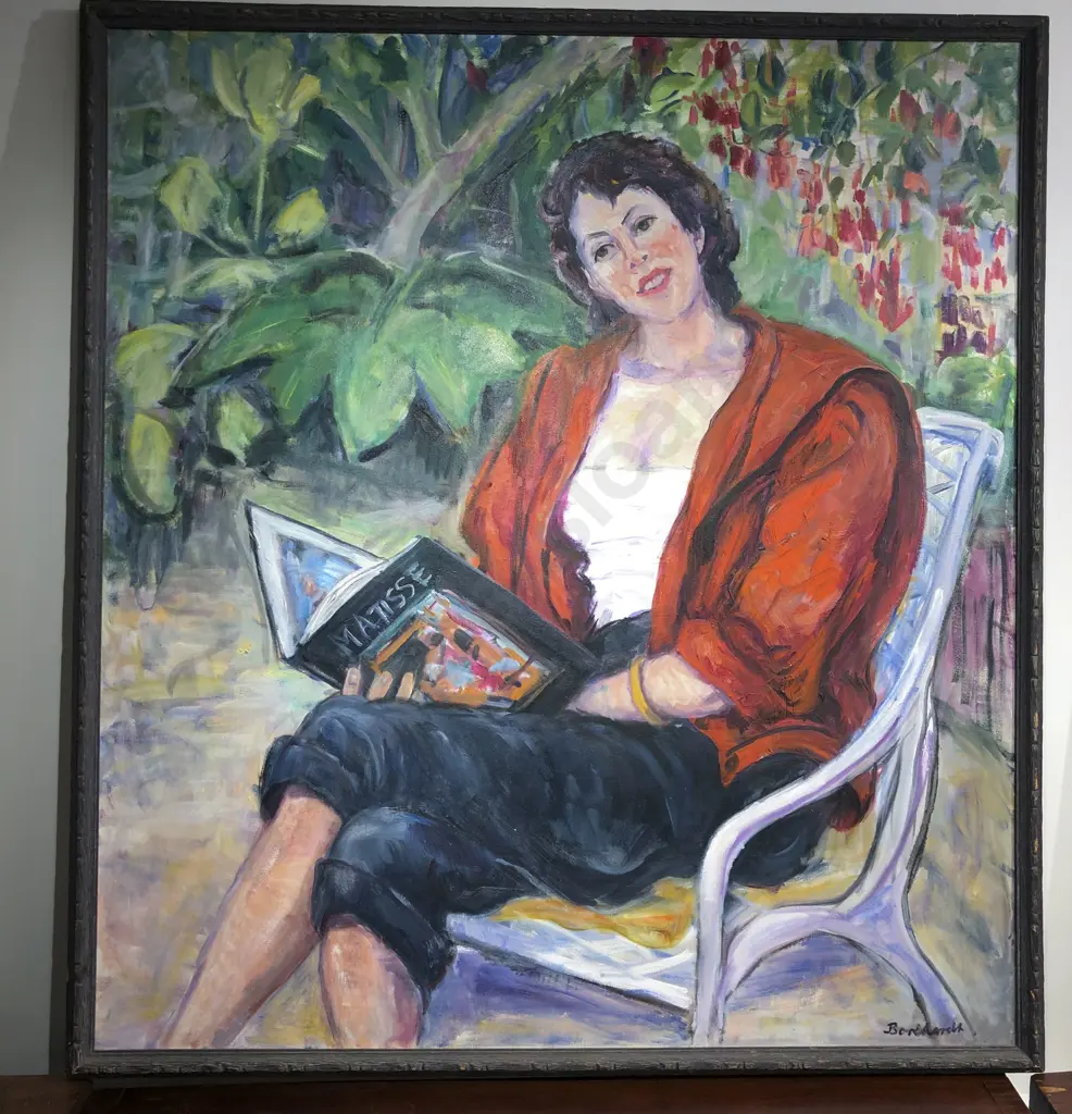 Portrait of Woman in Garden By J Buchardt Image 1++