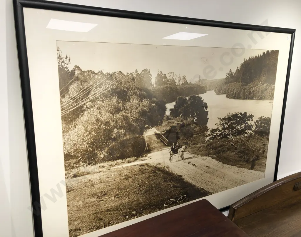 Large Black & White Photograph of Great South Road Image 1++