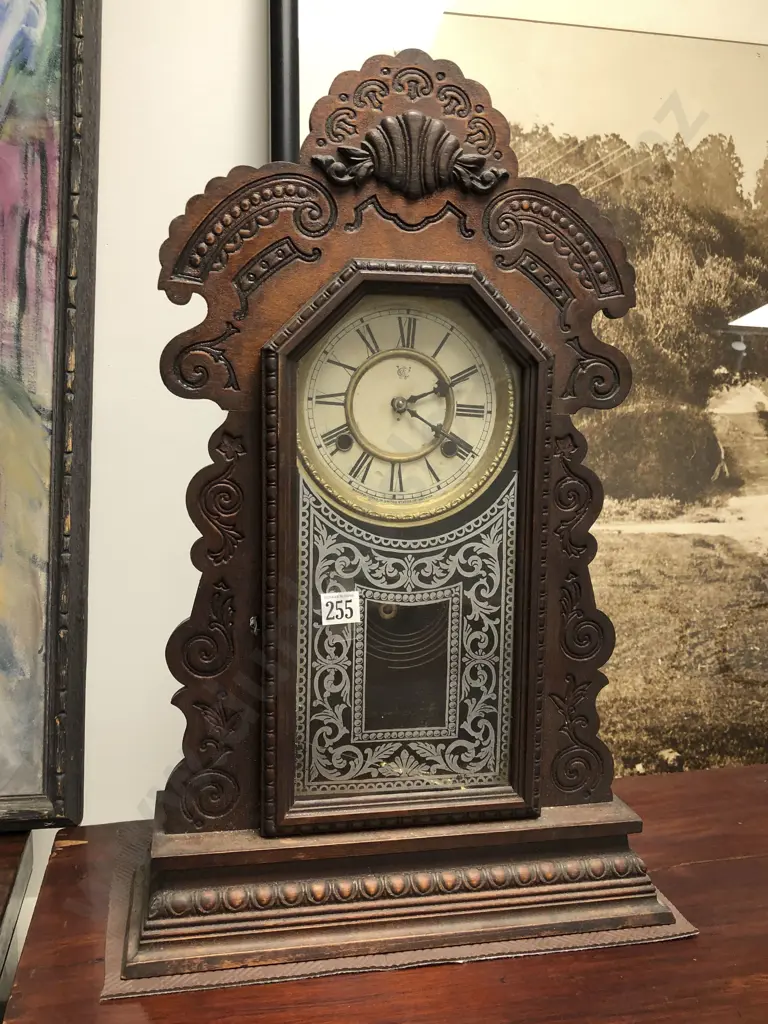 American Gingerbread Mantel Clock Image 1++