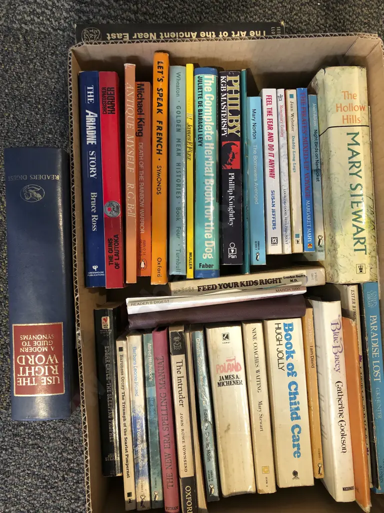 Box of Assorted Books Image 1++
