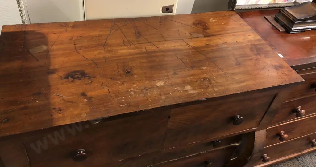 Antique Four Drawer Chest of Drawers (Faults) Image 1++