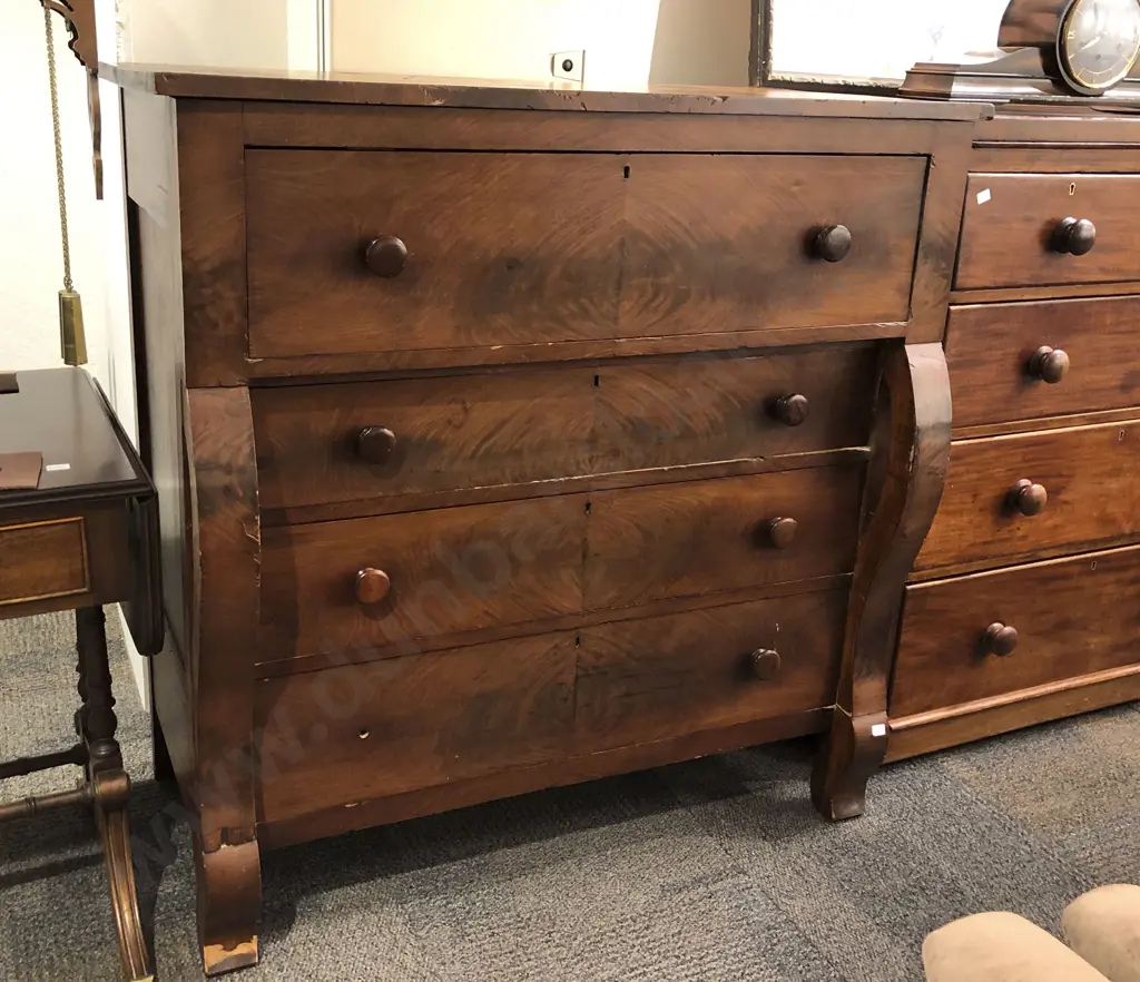 Antique Four Drawer Chest of Drawers (Faults) Image 1++