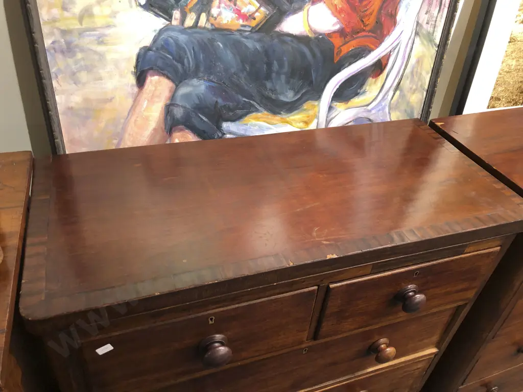 Mahogany Six Drawer Chest of Drawers Image 1++