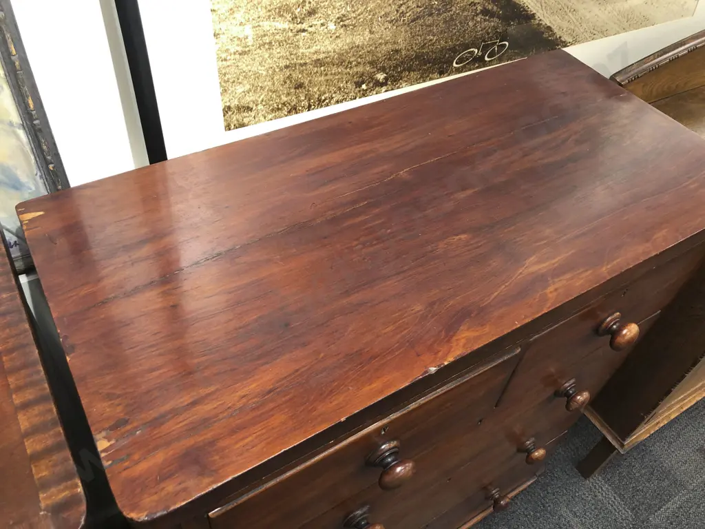 Mahogany Six Drawer Chest of Drawers Image 1++