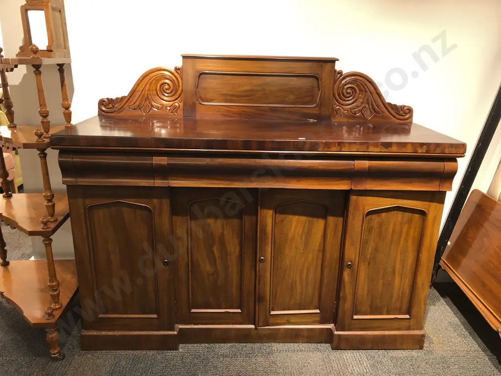 Victorian Mahogany Inverted Breakfront Sideboard Image 1++