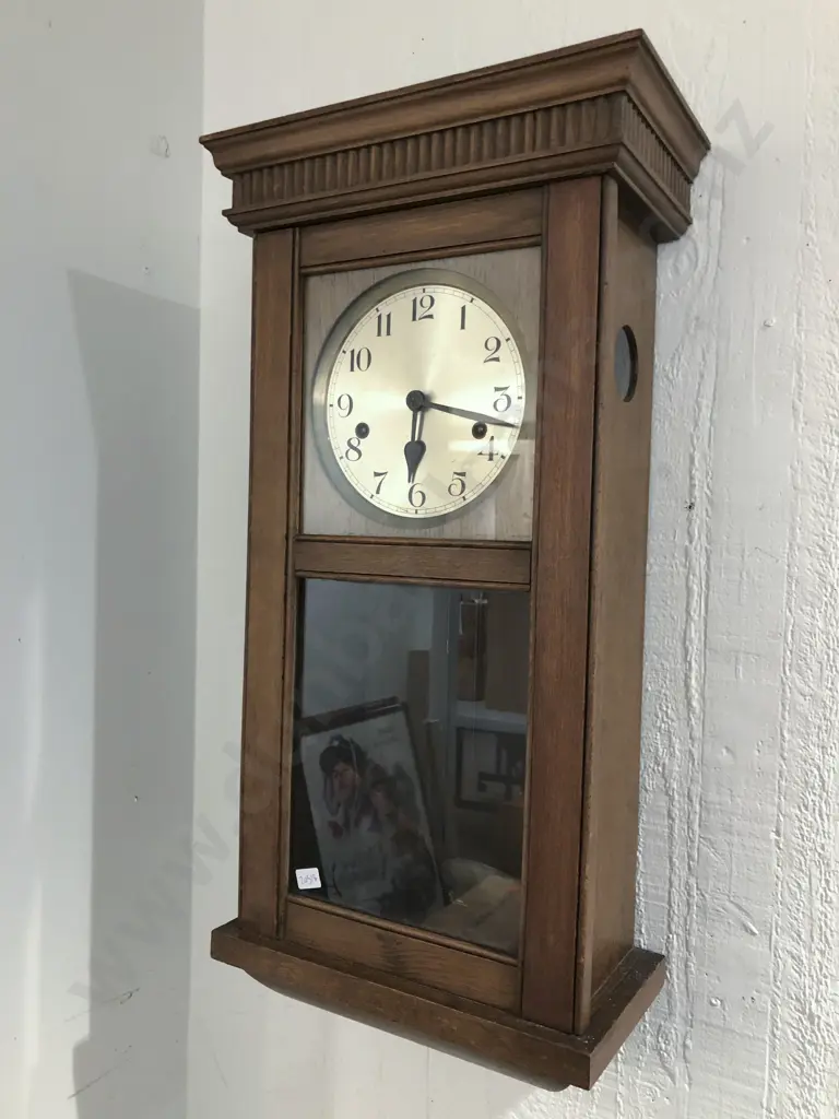 Oak Cased Wall Clock Image 1++