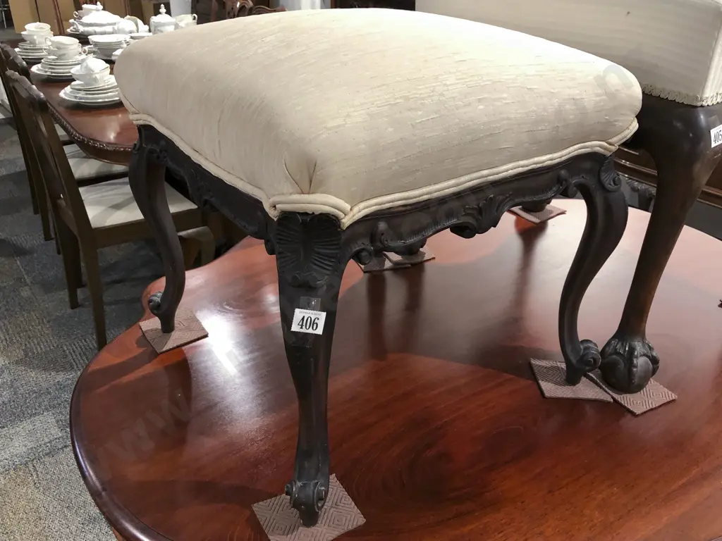 Victorian Upholstered Stool (Repair) Image 1++