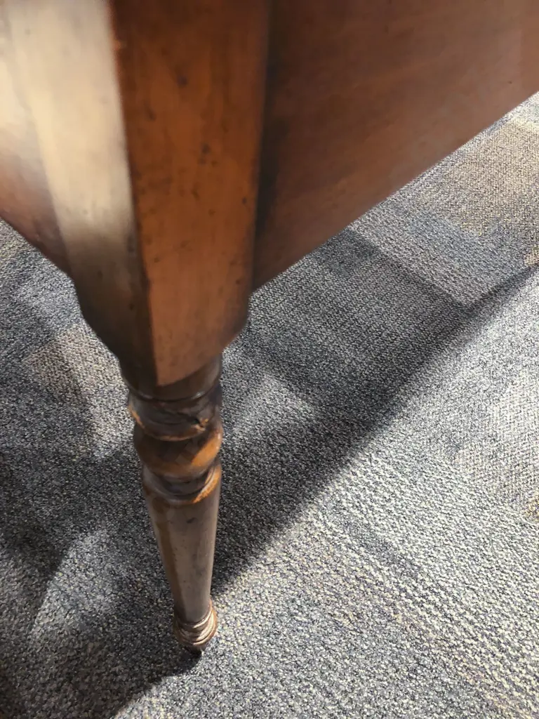 Reproduction Two Drawer Desk (Repair to Leg) Image 1++