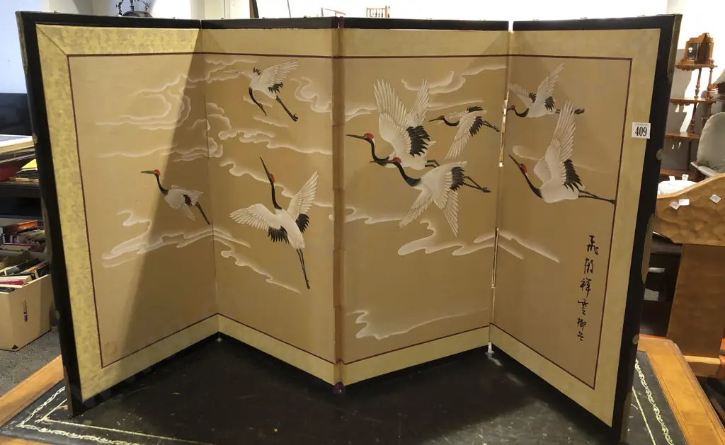Japanese Table Screen with Painted Interior (Faults) Image 1++