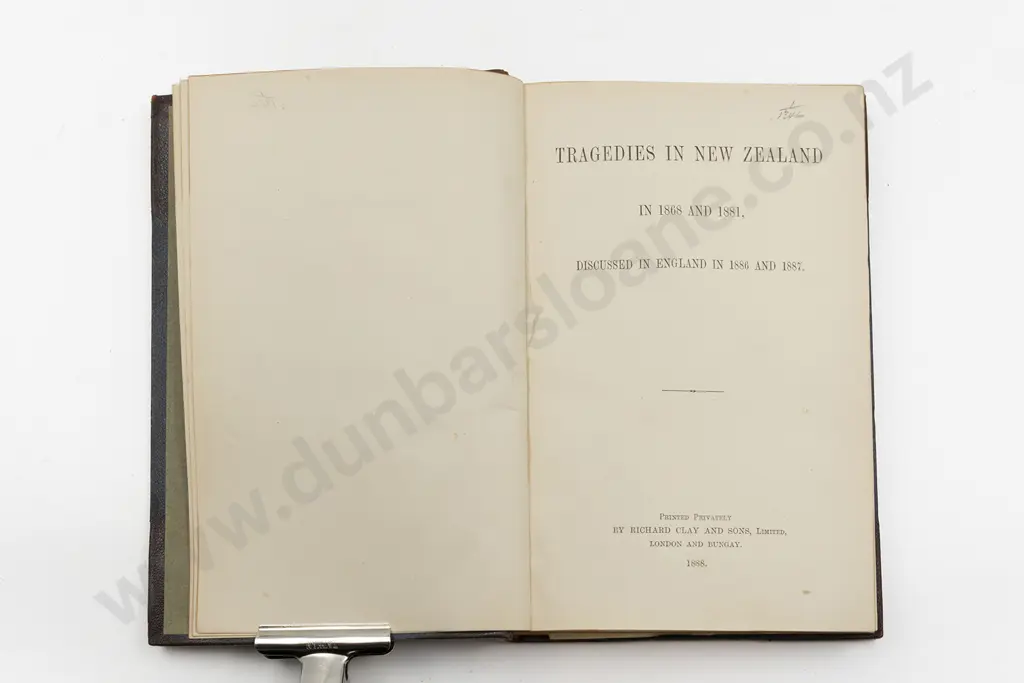 (-) Tragedies In New Zealand In 1861 And 1881 Image 1++