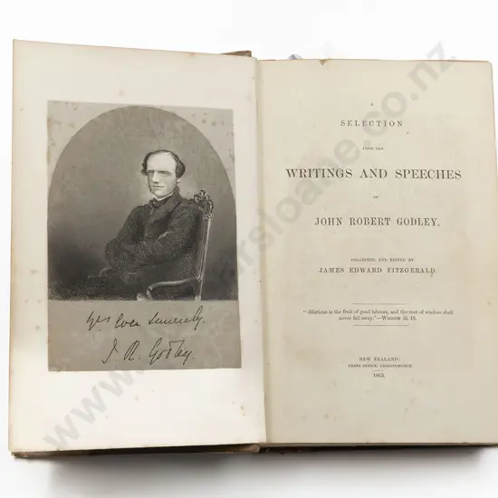 Fitzgerald James Edward - A Selection from the Writings And Speeches of John Robert Godley