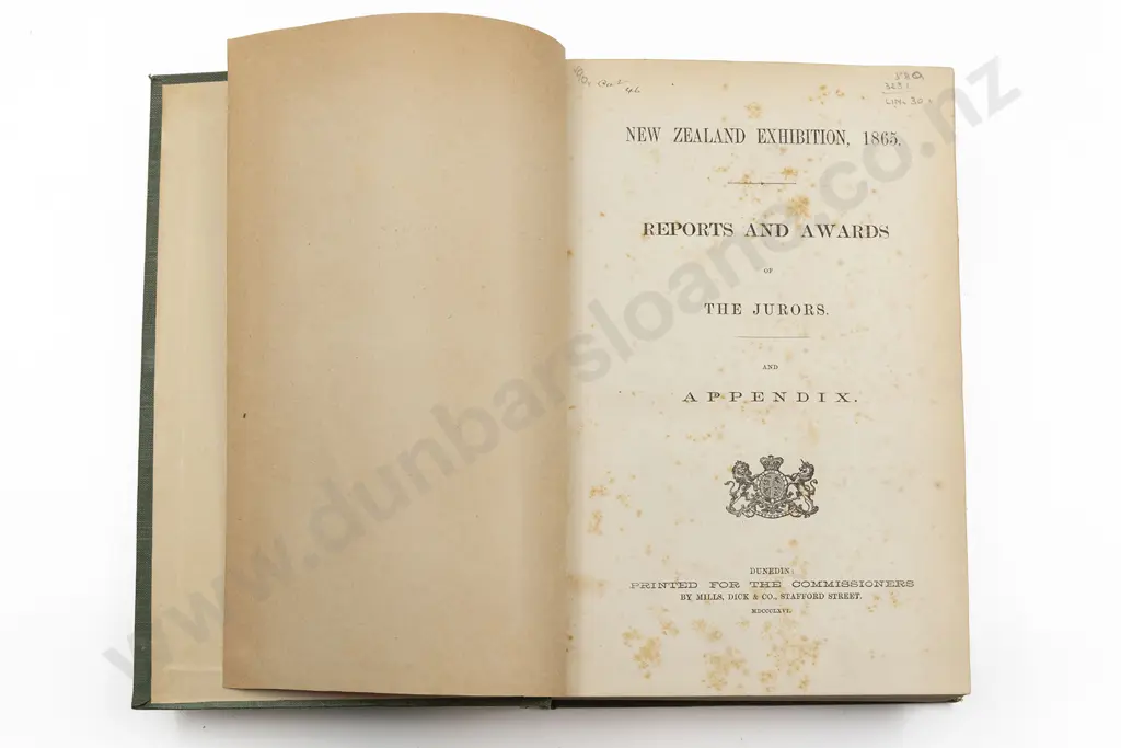 (-) New Zealand Exhibition 1865 Reports And Awards Of The Jurors. Printed For The Commissioners By Mills Image 1++