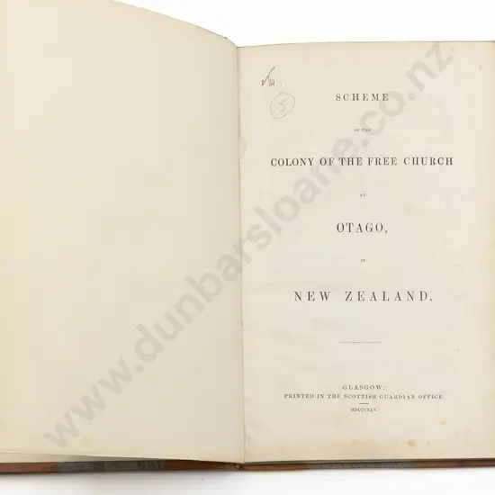 (-) Scheme Of The Colony Of The Church At Otago In New Zealand