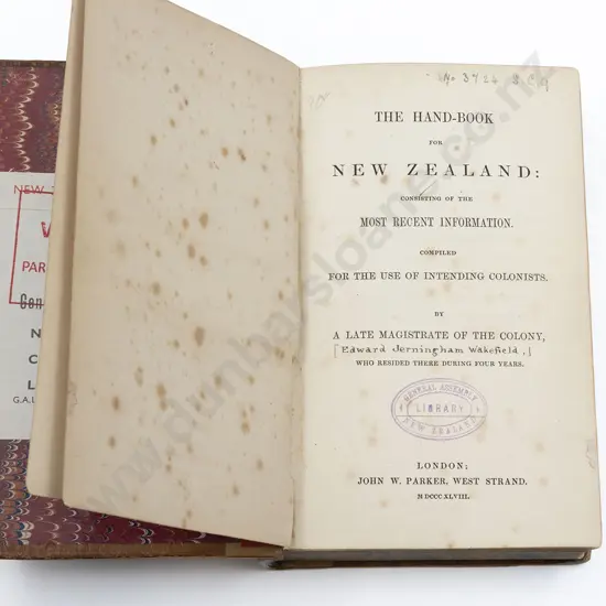 Wakefield Edward Jerningham - The Hand-Book For New Zealand