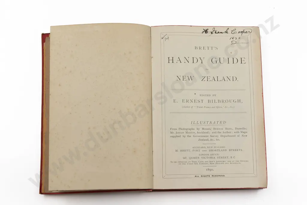 Bilbrough E Ernest (Editor) Brett's Handy Guide to New Zealand Image 1++