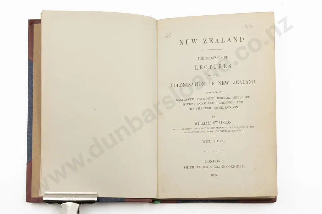 Swainson William - The Substance Of Lectures on the Colonization Of New Zealand Image 1++