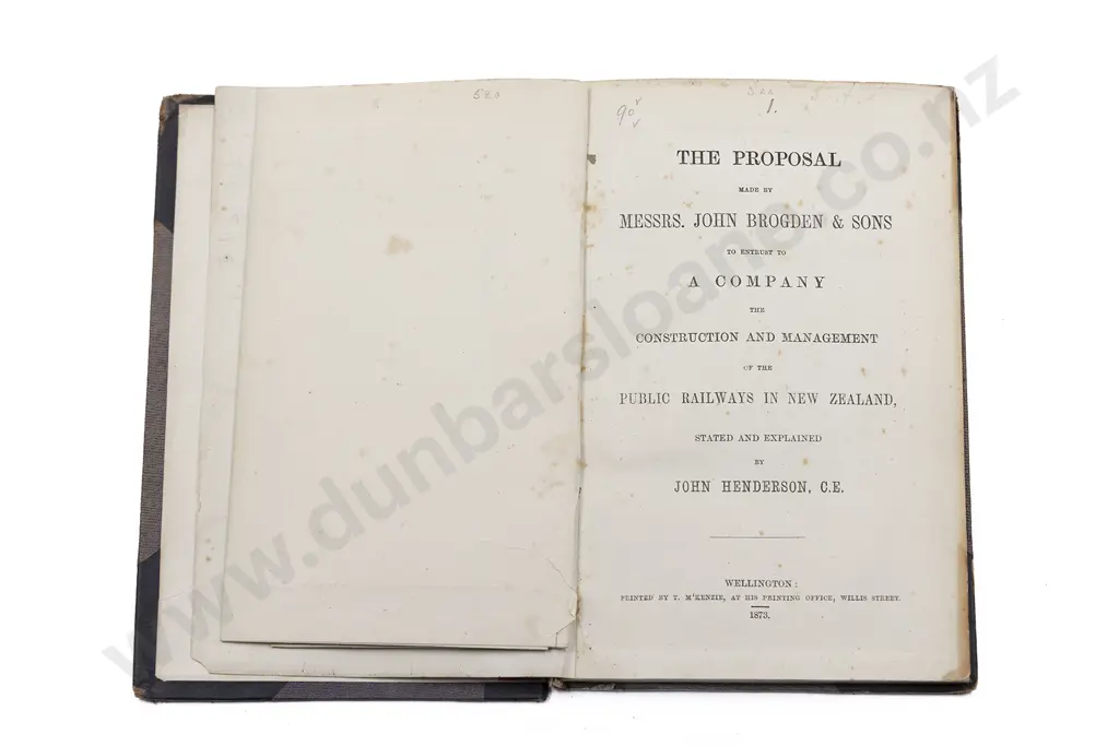 Bound Volume Of Four Late 19th Century NZ Railway Related Proposals & Reports Image 1++