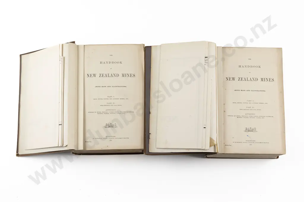(-) The Handbook Of New Zealand Mines (2 Copies) Image 1++
