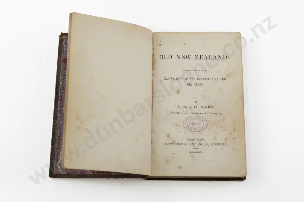 A Pakeha Maori ( F E Maning) Old New Zealand Image 1++