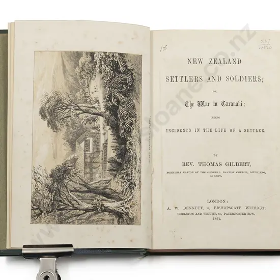 Gilbert Rev Thomas - New Zealand Settlers And Soldiers or The War in Taranaki
