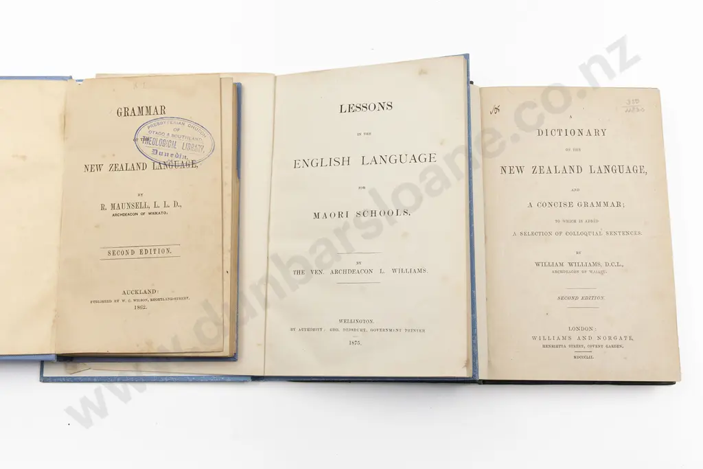 Maunsell & Williams - 3 Volumes On NZ Grammar & Vocabulary Image 1++