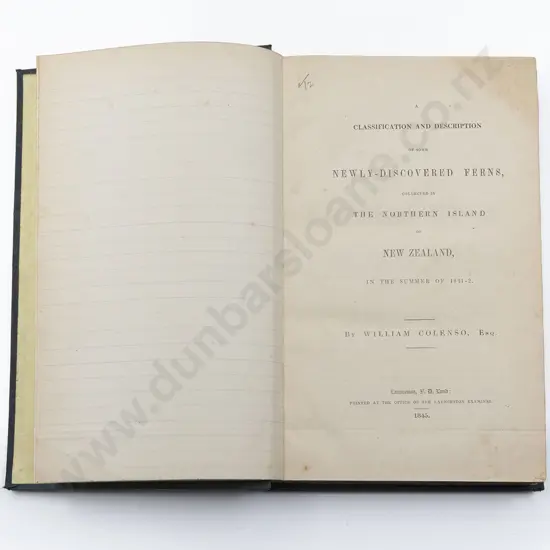 Colenso William - 6 Bound 19th Century Pamphlets