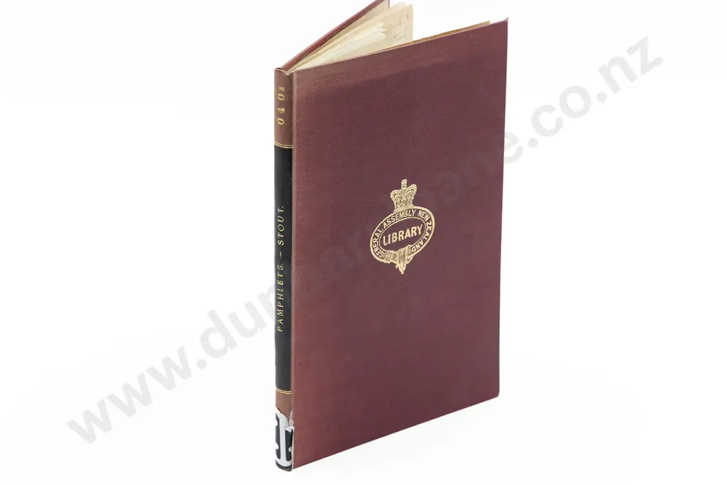 6 Bound In Address Pamphlets By Sir Robert Stout (one Signed) Image 1++