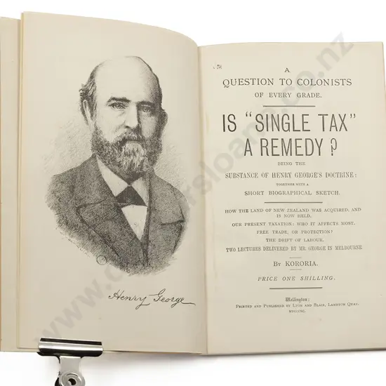 Kororia - Is "Single Tax" A Remedy ?
