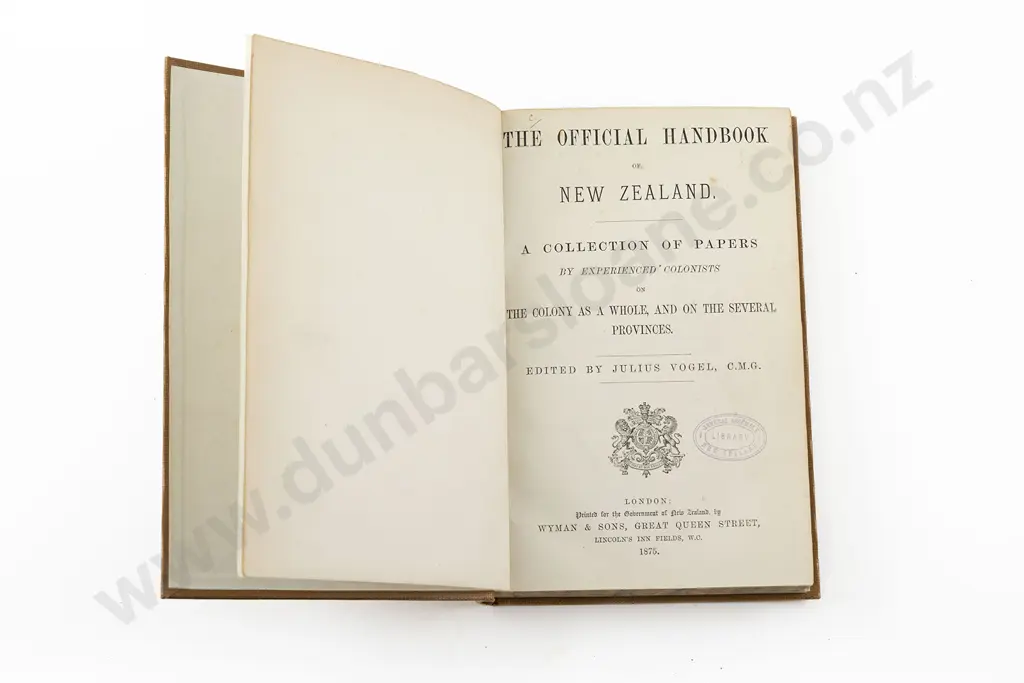Vogel Julius (Editor) - The Official Handbook of New Zealand Image 1++
