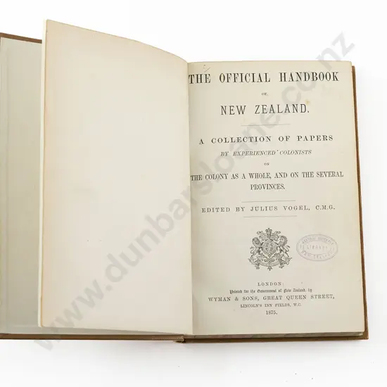 Vogel Julius (Editor) - The Official Handbook of New Zealand