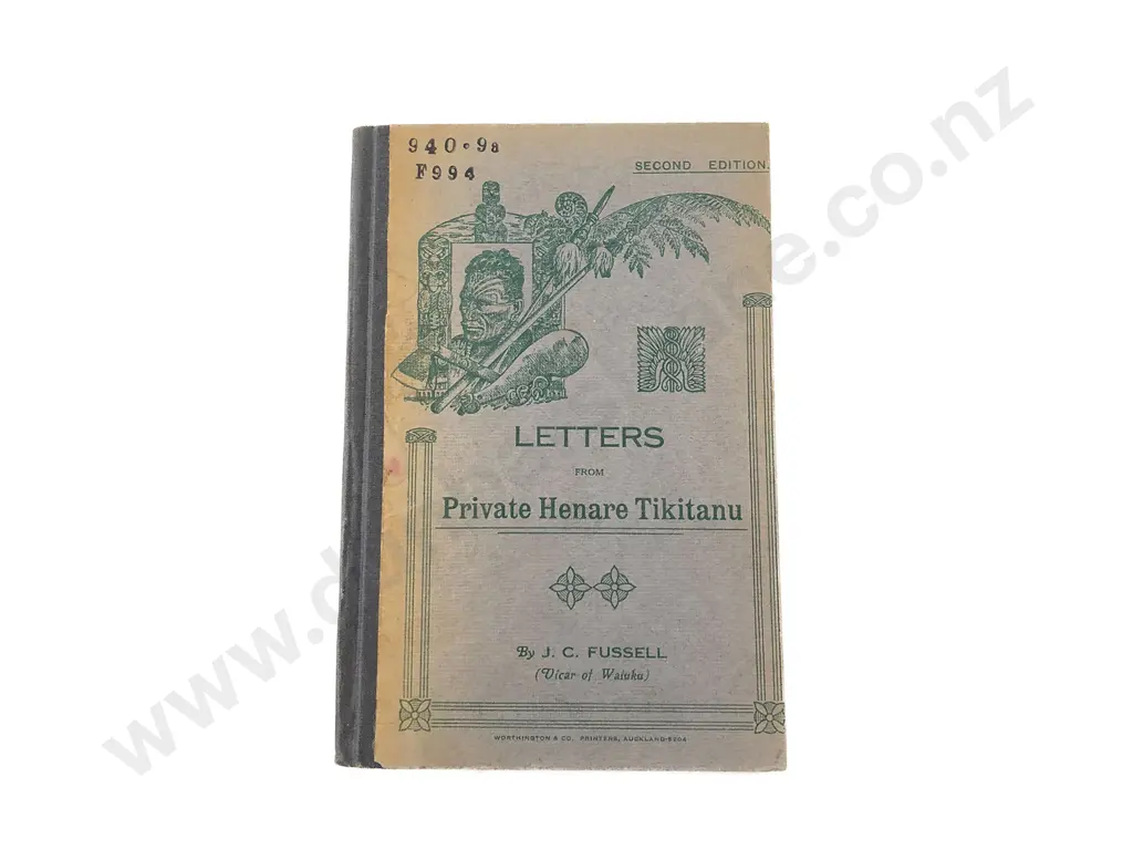 Fussell J C - (Vicar of Waiuku) Letters From Private Henare Tikitanu Image 1++