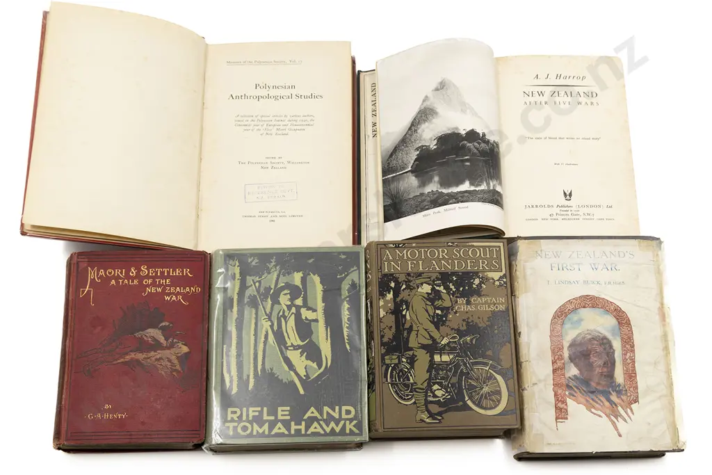6 Various books On The Maori Wars WWI Etc Image 1++