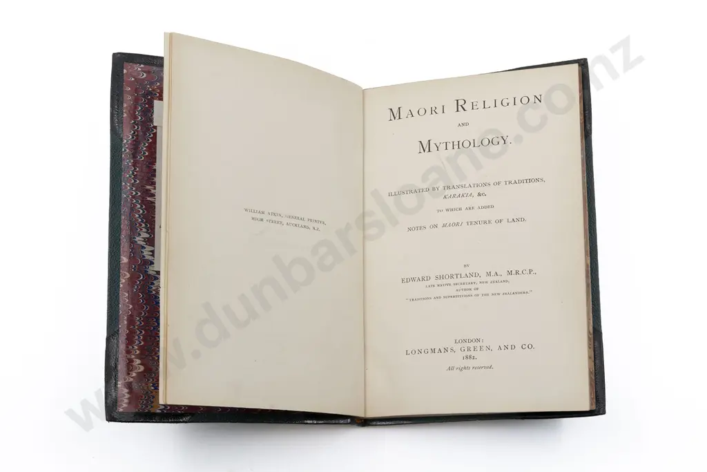 Shortland Edward - Maori Religion and Mythology Image 1++