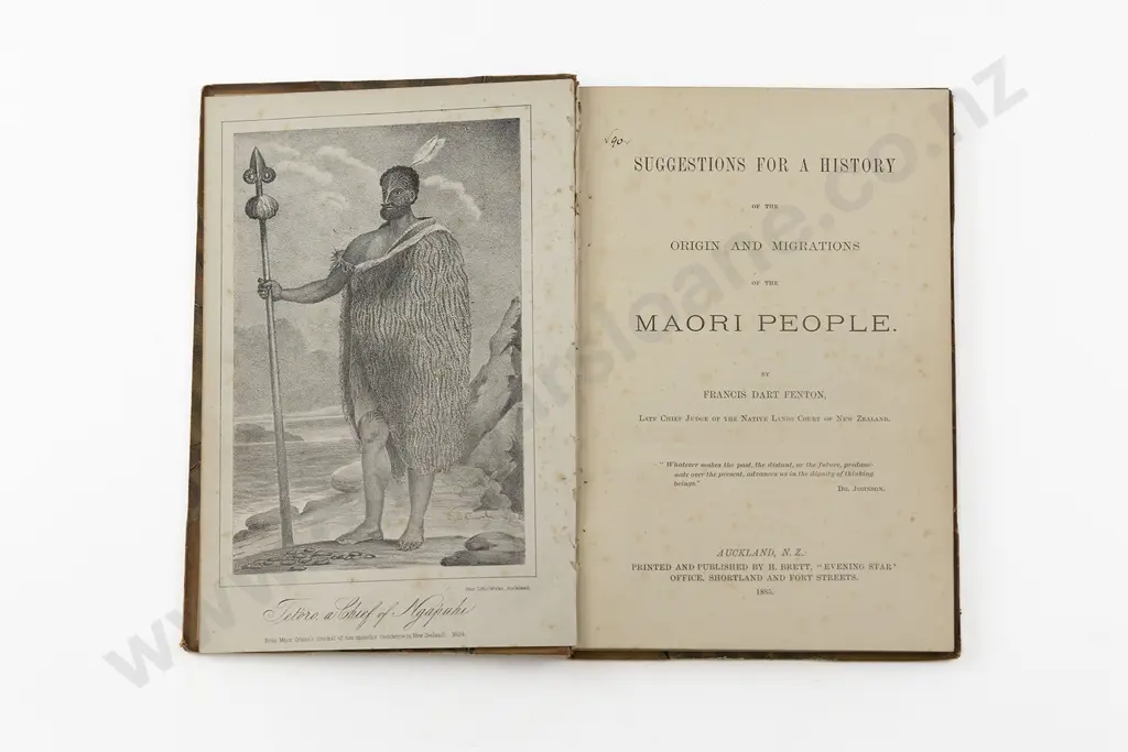 Fenton Francis Dart - Suggestions For A History of the Origin And Migrations of the Maori People Image 1++