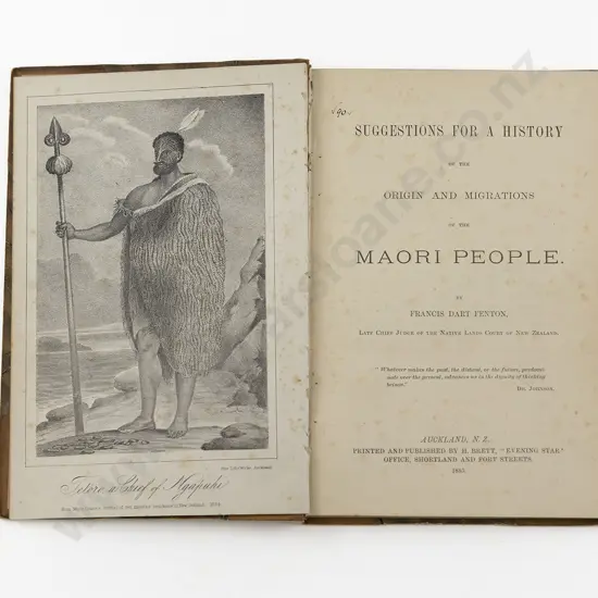Fenton Francis Dart - Suggestions For A History of the Origin And Migrations of the Maori People