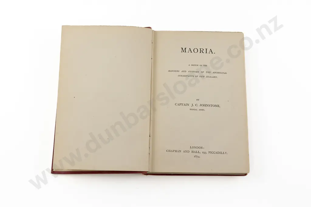 Johnstone Captain J C (Bengal Army)  Maoria Image 1++