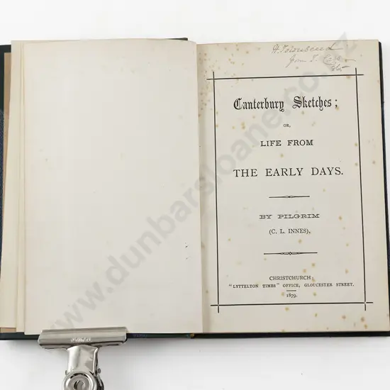 Pilgrim (C L Innes) Canterbury Sketches or Life From The Early Days