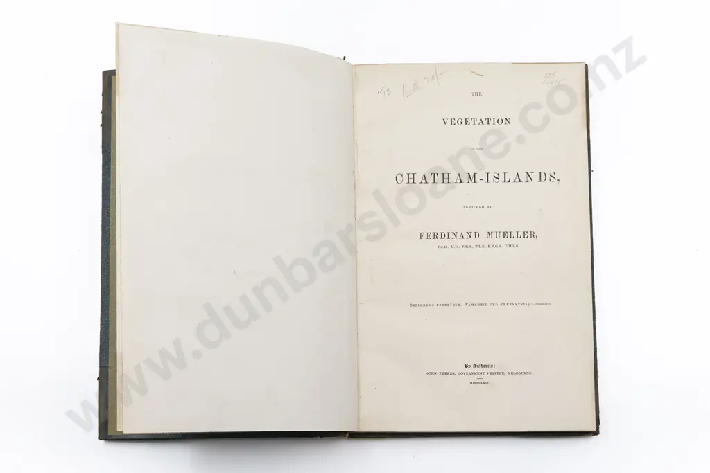 Mueller Ferdinand - The Vegetation of the Chatham-Islands Image 1++