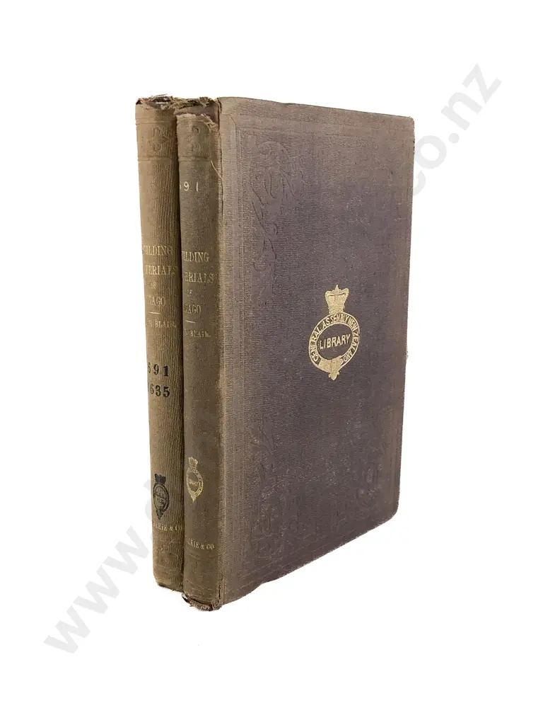 Blair, W. N. The Building Materials Of Otago (2 Copies) Image 1++