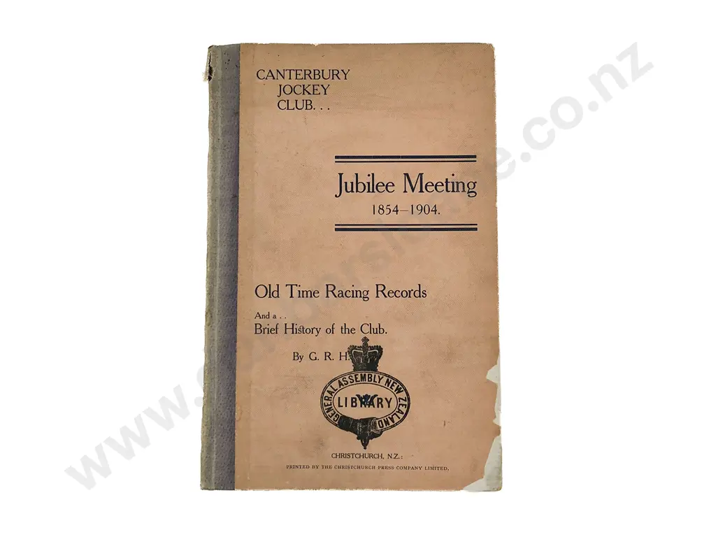 G R H - Canterbury Jockey Club Jubilee Meeting 1854-1904 Image 1++