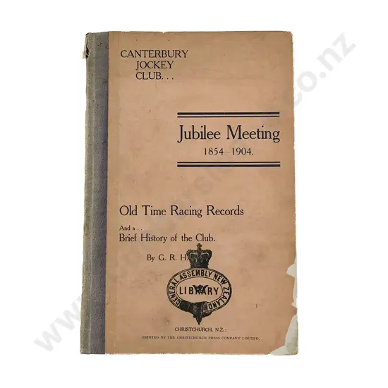 G R H - Canterbury Jockey Club Jubilee Meeting 1854-1904