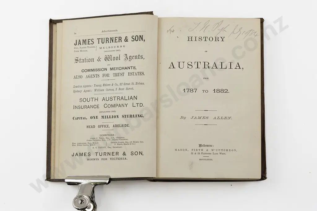 Allen James - History of Australia from 1787 to 1882 Image 1++