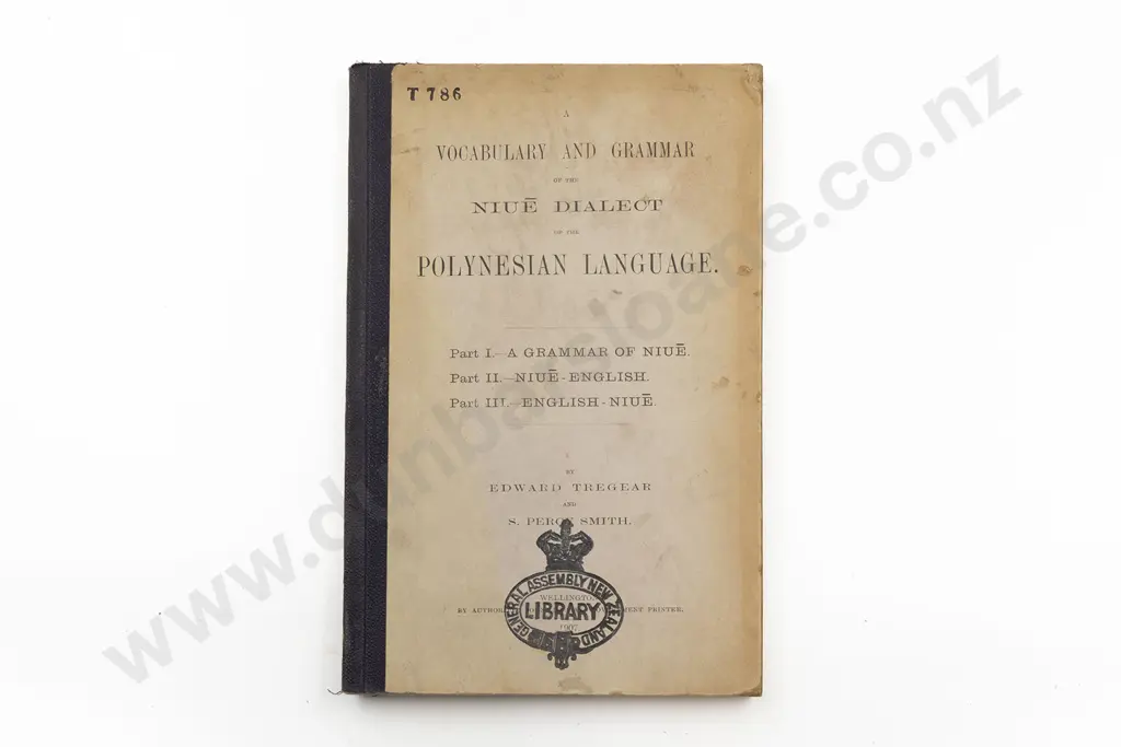 Tregear Edward & Percy Smith S - A Vocabularly of the Niue Dialect of the Polynesian Language Image 1++