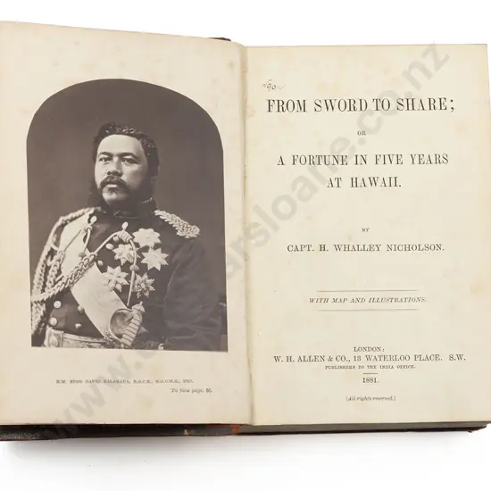Nicholson Capt H Walley - From Sword To Share or A Fortune In Five Years At Hawaii