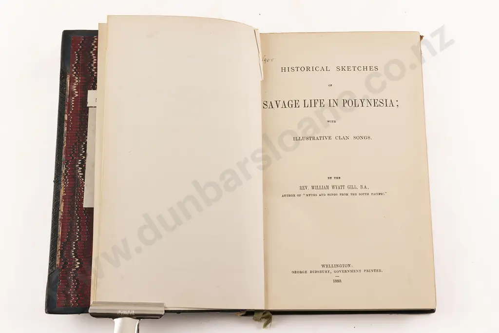 Gill Rev William Wyatt - Historical Sketches of Savage Life In Polynesia Image 1++